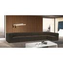 Meridian Ollie Brown Boucle Fabric Modular Sectional IMAGE 2