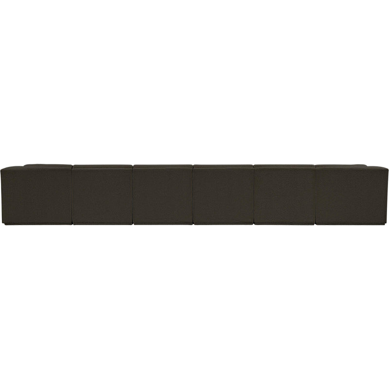 Meridian Ollie Brown Boucle Fabric Modular Sectional IMAGE 3