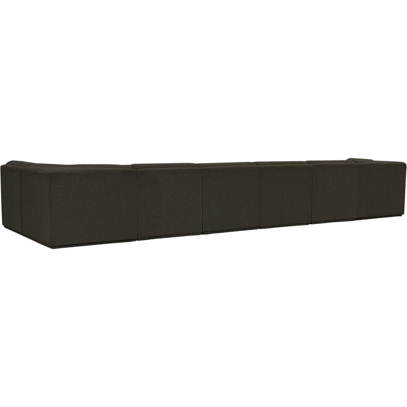 Meridian Ollie Brown Boucle Fabric Modular Sectional IMAGE 4