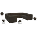 Meridian Ollie Brown Boucle Fabric Modular Sectional IMAGE 15