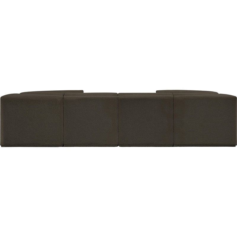 Meridian Ollie Brown Boucle Fabric Modular Sectional IMAGE 3
