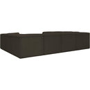 Meridian Ollie Brown Boucle Fabric Modular Sectional IMAGE 4