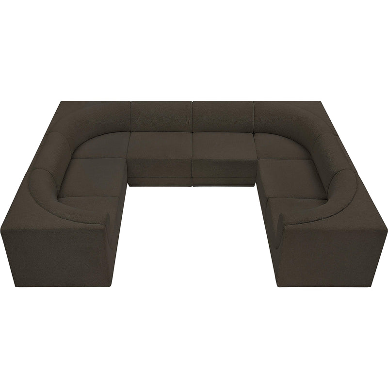 Meridian Ollie Brown Boucle Fabric Modular Sectional IMAGE 6