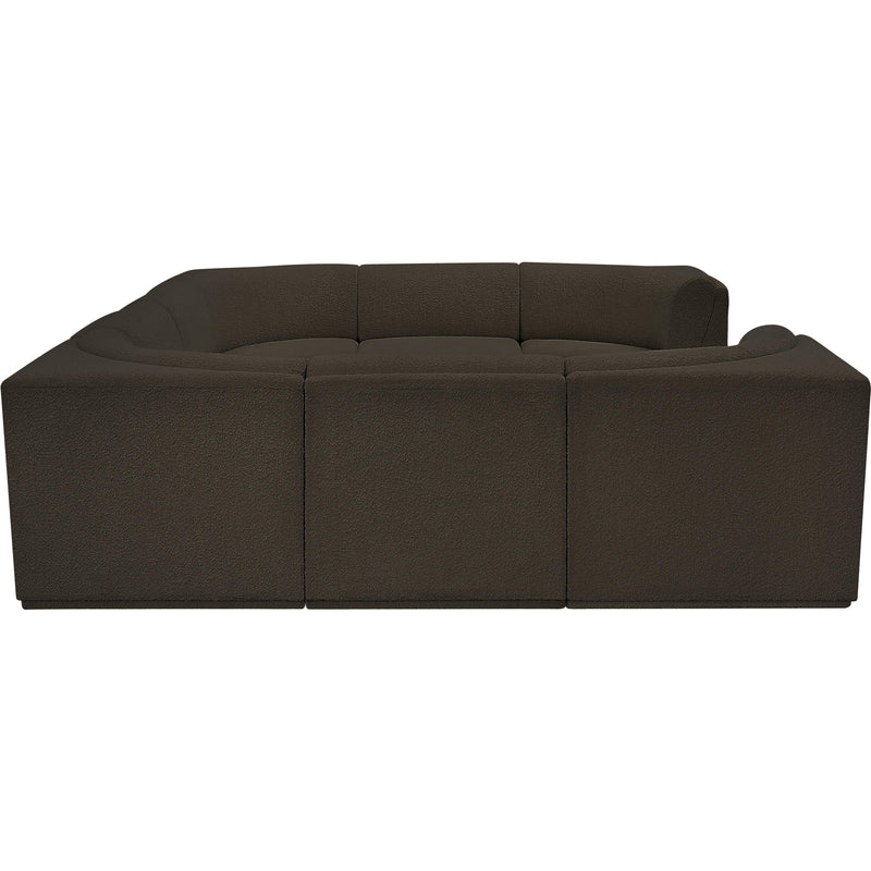 Meridian Ollie Brown Boucle Fabric Modular Sectional IMAGE 7