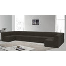 Meridian Ollie Brown Boucle Fabric Modular Sectional IMAGE 2
