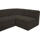 Meridian Ollie Brown Boucle Fabric Modular Sectional IMAGE 7