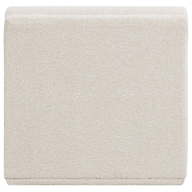 Meridian Ollie Cream Boucle Fabric Armless IMAGE 3