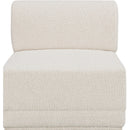 Meridian Ollie Cream Boucle Fabric Armless IMAGE 4