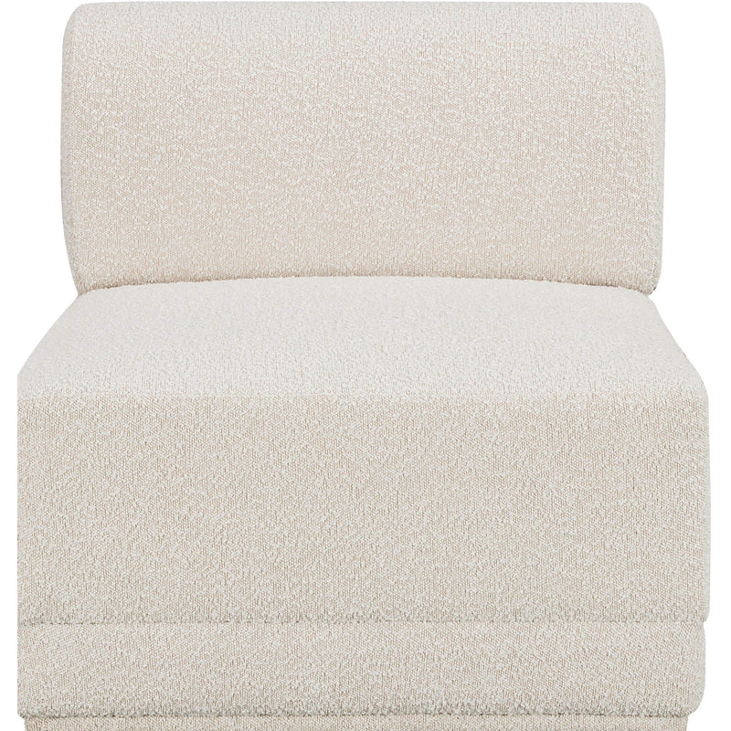 Meridian Ollie Cream Boucle Fabric Armless IMAGE 4