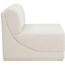 Meridian Ollie Cream Boucle Fabric Armless IMAGE 5