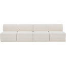 Meridian Ollie Cream Boucle Fabric Modular Sofa IMAGE 4
