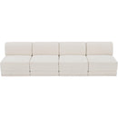 Meridian Ollie Cream Boucle Fabric Modular Sofa IMAGE 5