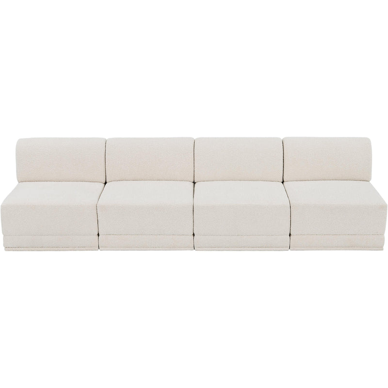 Meridian Ollie Cream Boucle Fabric Modular Sofa IMAGE 5