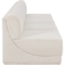Meridian Ollie Cream Boucle Fabric Modular Sofa IMAGE 6