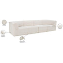 Meridian Ollie Cream Boucle Fabric Modular Sofa IMAGE 13