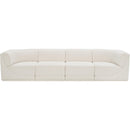 Meridian Ollie Cream Boucle Fabric Modular Sofa IMAGE 5