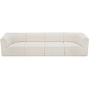 Meridian Ollie Cream Boucle Fabric Modular Sofa IMAGE 6