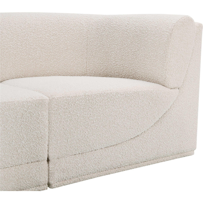 Meridian Ollie Cream Boucle Fabric Modular Sofa IMAGE 9