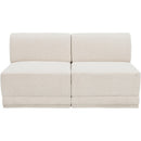 Meridian Ollie Cream Boucle Fabric Modular Sofa IMAGE 4