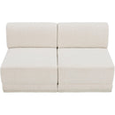 Meridian Ollie Cream Boucle Fabric Modular Sofa IMAGE 5