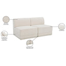 Meridian Ollie Cream Boucle Fabric Modular Sofa IMAGE 9