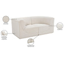 Meridian Ollie Cream Boucle Fabric Modular Sofa IMAGE 11