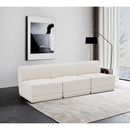 Meridian Ollie Cream Boucle Fabric Modular Sofa IMAGE 2