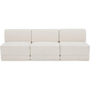 Meridian Ollie Cream Boucle Fabric Modular Sofa IMAGE 4