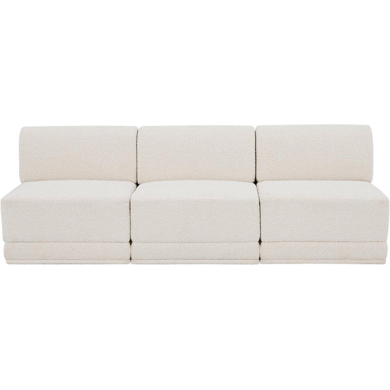 Meridian Ollie Cream Boucle Fabric Modular Sofa IMAGE 4