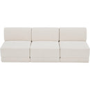 Meridian Ollie Cream Boucle Fabric Modular Sofa IMAGE 5