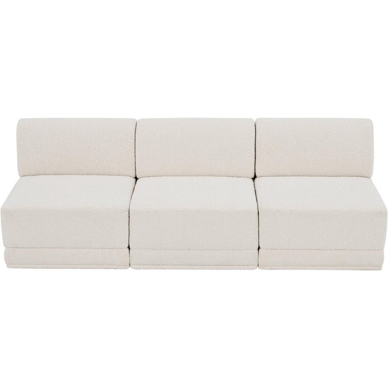 Meridian Ollie Cream Boucle Fabric Modular Sofa IMAGE 5