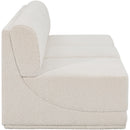 Meridian Ollie Cream Boucle Fabric Modular Sofa IMAGE 6