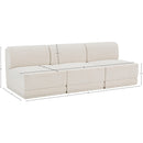 Meridian Ollie Cream Boucle Fabric Modular Sofa IMAGE 8