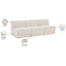 Meridian Ollie Cream Boucle Fabric Modular Sofa IMAGE 9