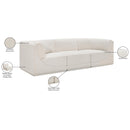 Meridian Ollie Cream Boucle Fabric Modular Sofa IMAGE 13