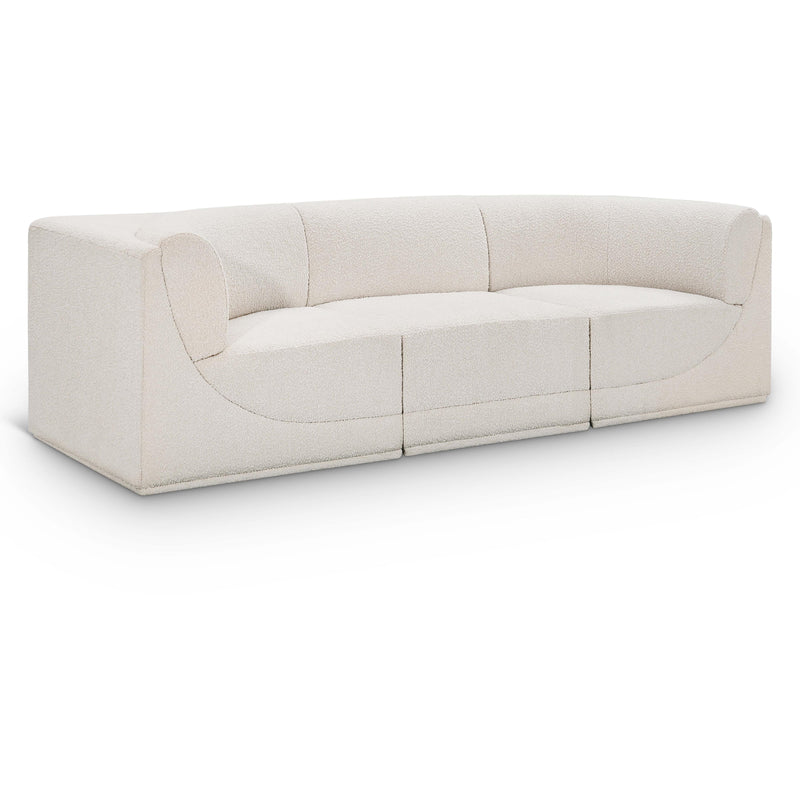 Meridian Ollie Cream Boucle Fabric Modular Sofa IMAGE 1