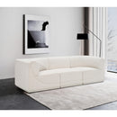 Meridian Ollie Cream Boucle Fabric Modular Sofa IMAGE 2