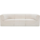 Meridian Ollie Cream Boucle Fabric Modular Sofa IMAGE 5