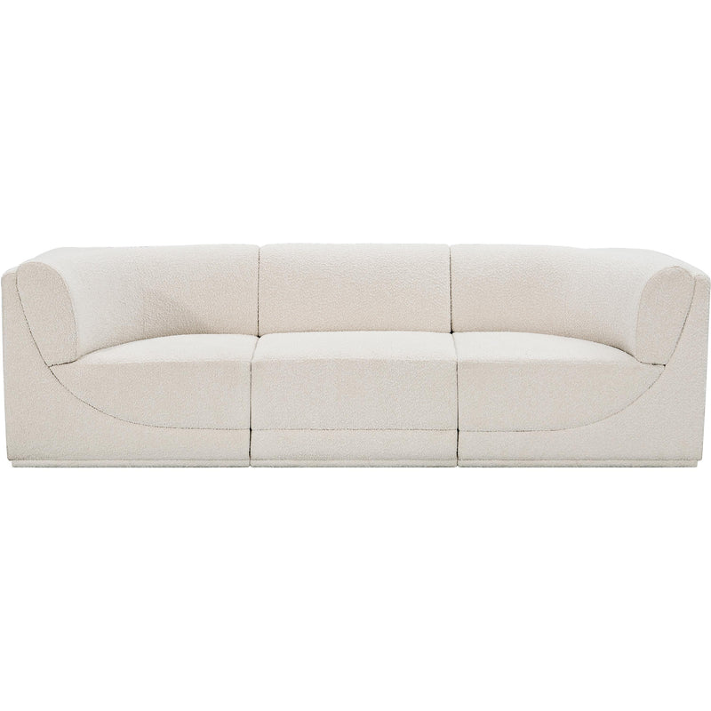 Meridian Ollie Cream Boucle Fabric Modular Sofa IMAGE 5