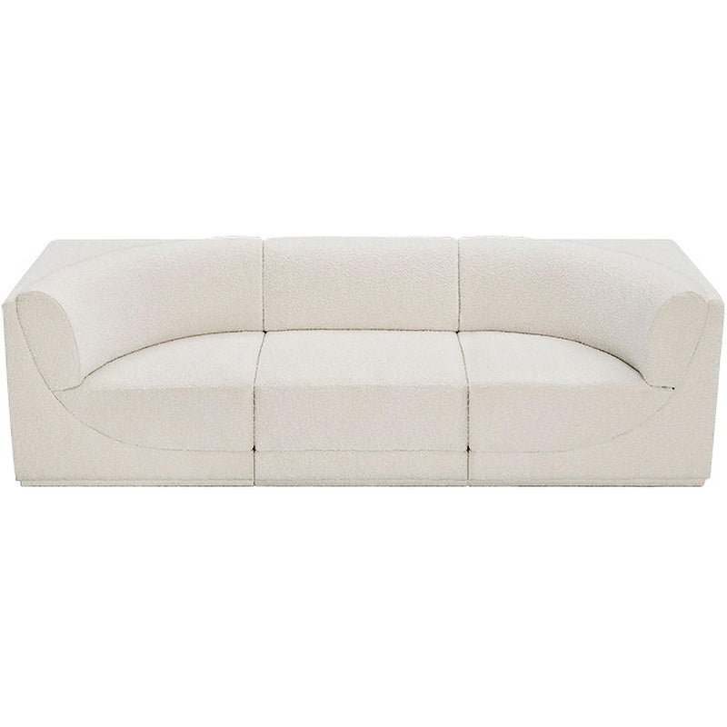 Meridian Ollie Cream Boucle Fabric Modular Sofa IMAGE 6