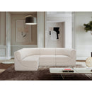 Meridian Ollie Cream Boucle Fabric Modular Sectional IMAGE 2