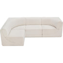 Meridian Ollie Cream Boucle Fabric Modular Sectional IMAGE 5