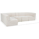 Meridian Ollie Cream Boucle Fabric Modular Sectional IMAGE 15