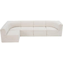 Meridian Ollie Cream Boucle Fabric Modular Sectional IMAGE 6
