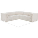 Meridian Ollie Cream Boucle Fabric Modular Sectional IMAGE 13