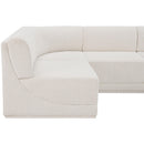 Meridian Ollie Cream Boucle Fabric Modular Sectional IMAGE 11