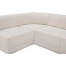 Meridian Ollie Cream Boucle Fabric Modular Sectional IMAGE 13