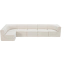 Meridian Ollie Cream Boucle Fabric Modular Sectional IMAGE 6