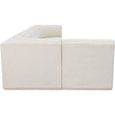 Meridian Ollie Cream Boucle Fabric Modular Sectional IMAGE 7