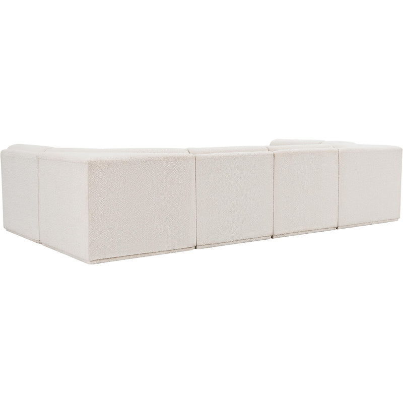 Meridian Ollie Cream Boucle Fabric Modular Sectional IMAGE 3